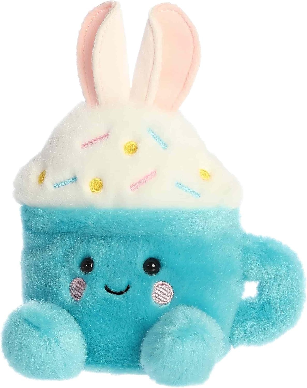 image:imageAurora Adorable Palm Pals Lopi Bunny Latte Stuffed Animal Fun Collectible Plush For Kids and Adult Collectors Seasonal Plush For Easter Holiday Blue 6 Inches