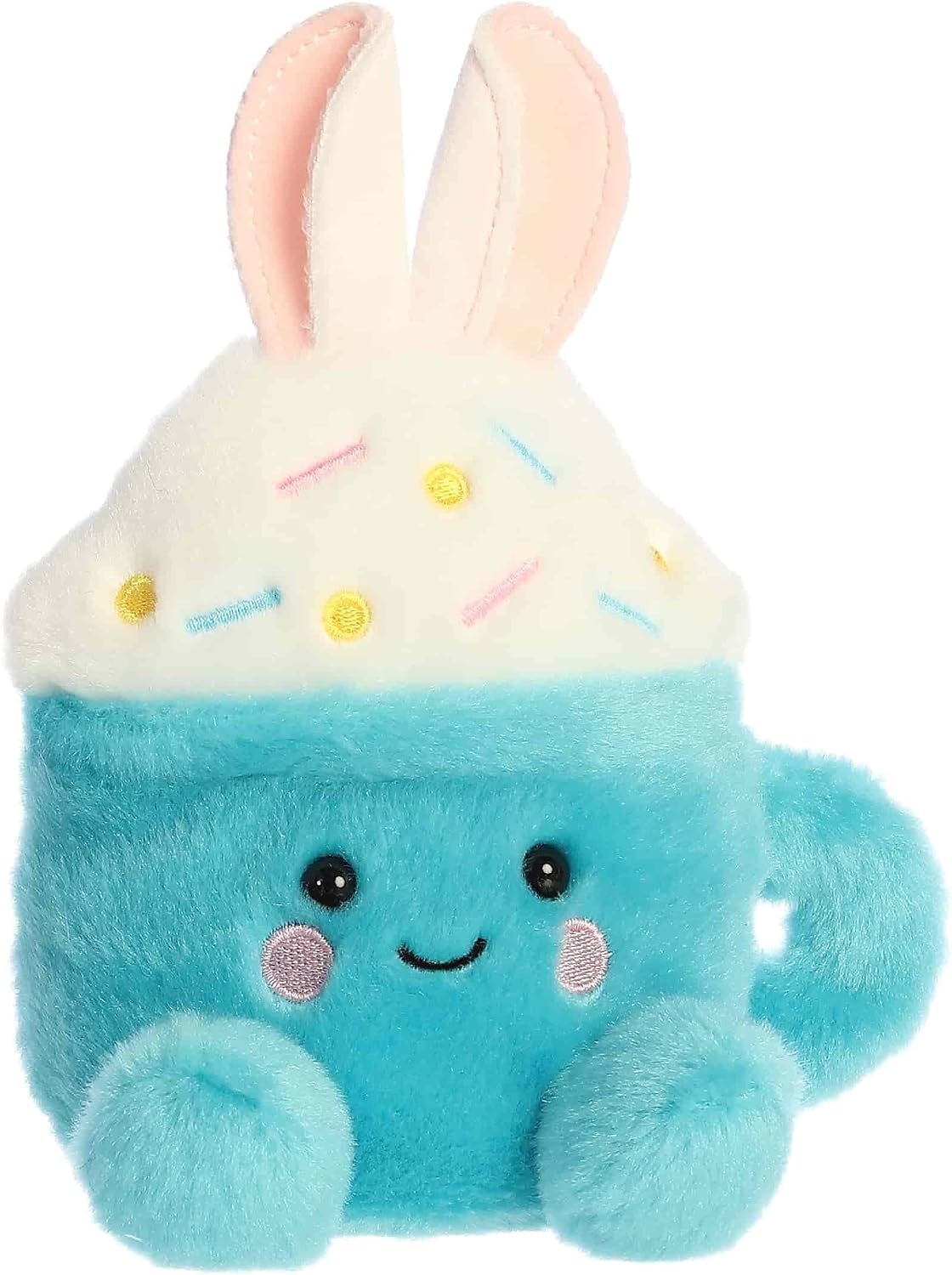 image:imageAurora Adorable Palm Pals Lopi Bunny Latte Stuffed Animal Fun Collectible Plush For Kids and Adult Collectors Seasonal Plush For Easter Holiday Blue 6 Inches