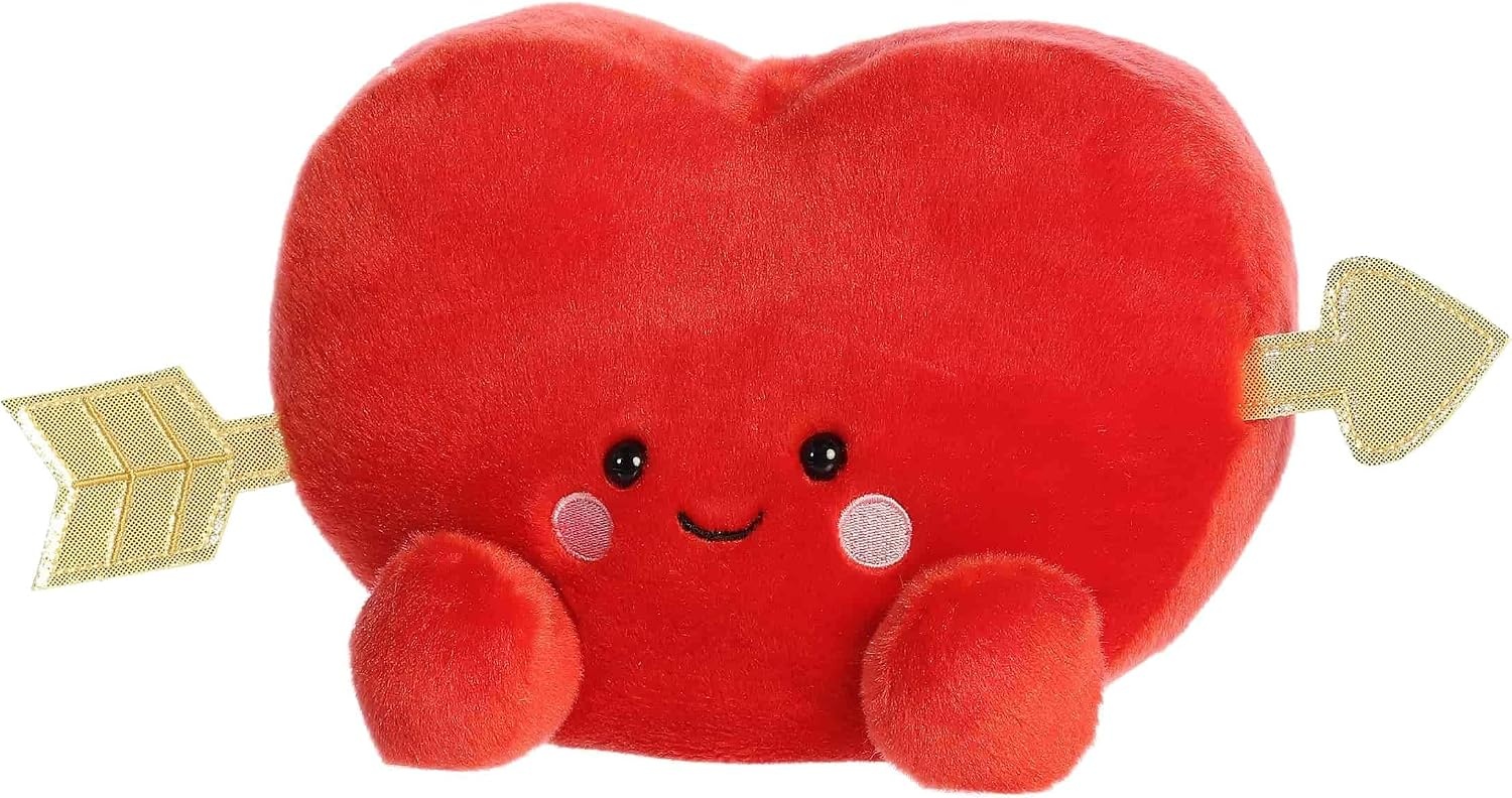 image:imageAurora Adorable Palm Pals Party Sized Romeo Cupid Heart Stuffed Animal  Fun Seasonal Plush For Kids and Adult Collectors  Perfect for Decorating Rooms and Valentines Day  Red 8 Inches