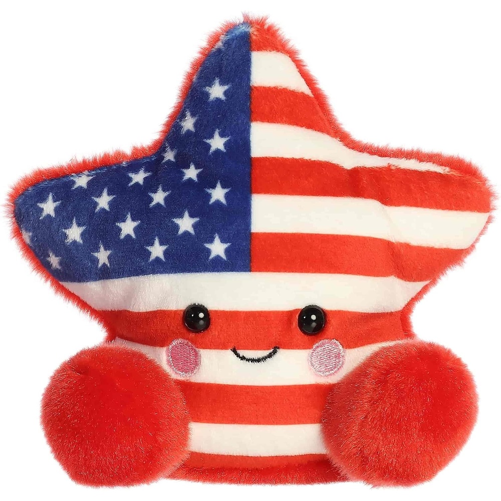 image:imageAurora Adorable Palm Pals Americana Star Stuffed Animal  Fun Collectible Plush for Kids and Adult Collectors  Perfect for Decorating Rooms and Birthday Gifts  Multicolor 5 Inches