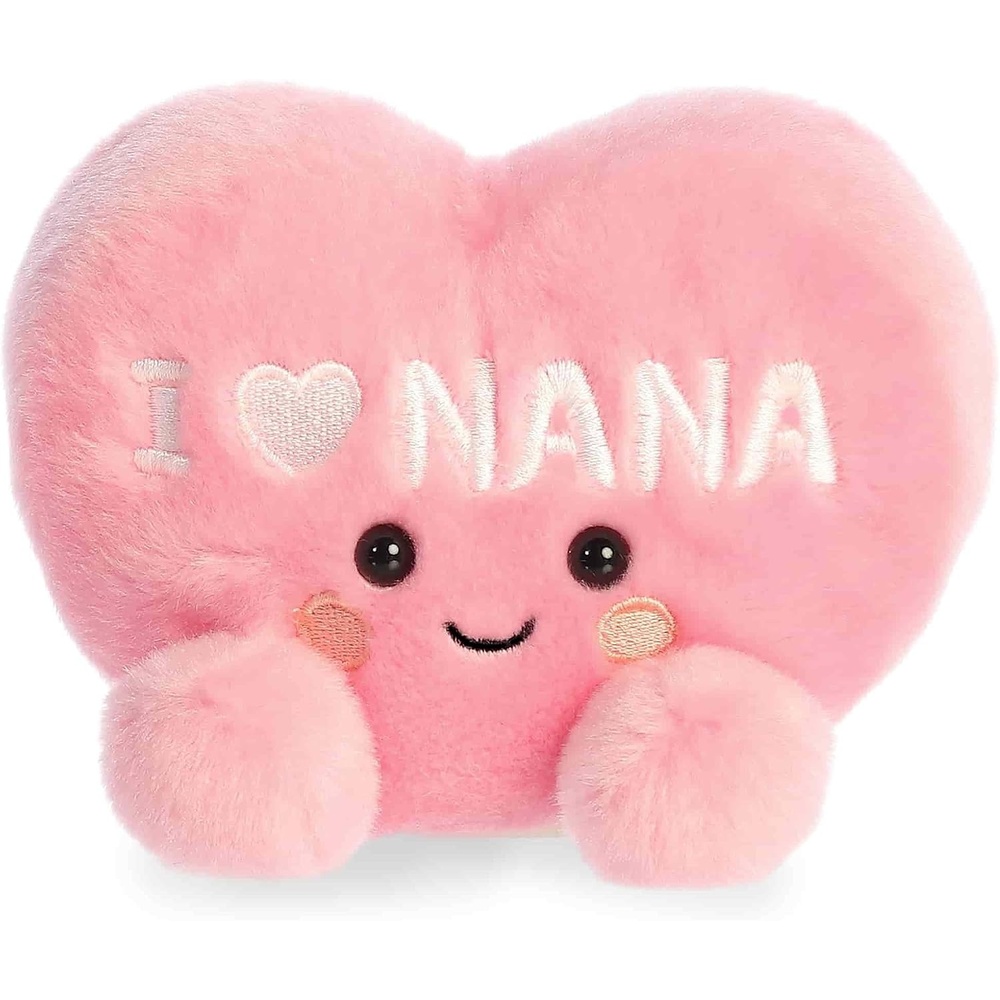 image:imageAurora Adorable Palm Pals I Love Nana Heart Stuffed Animal  Fun Collectible Plush For Grandmothers  A Gift of Affection to Express Love  Pink 5 Inches