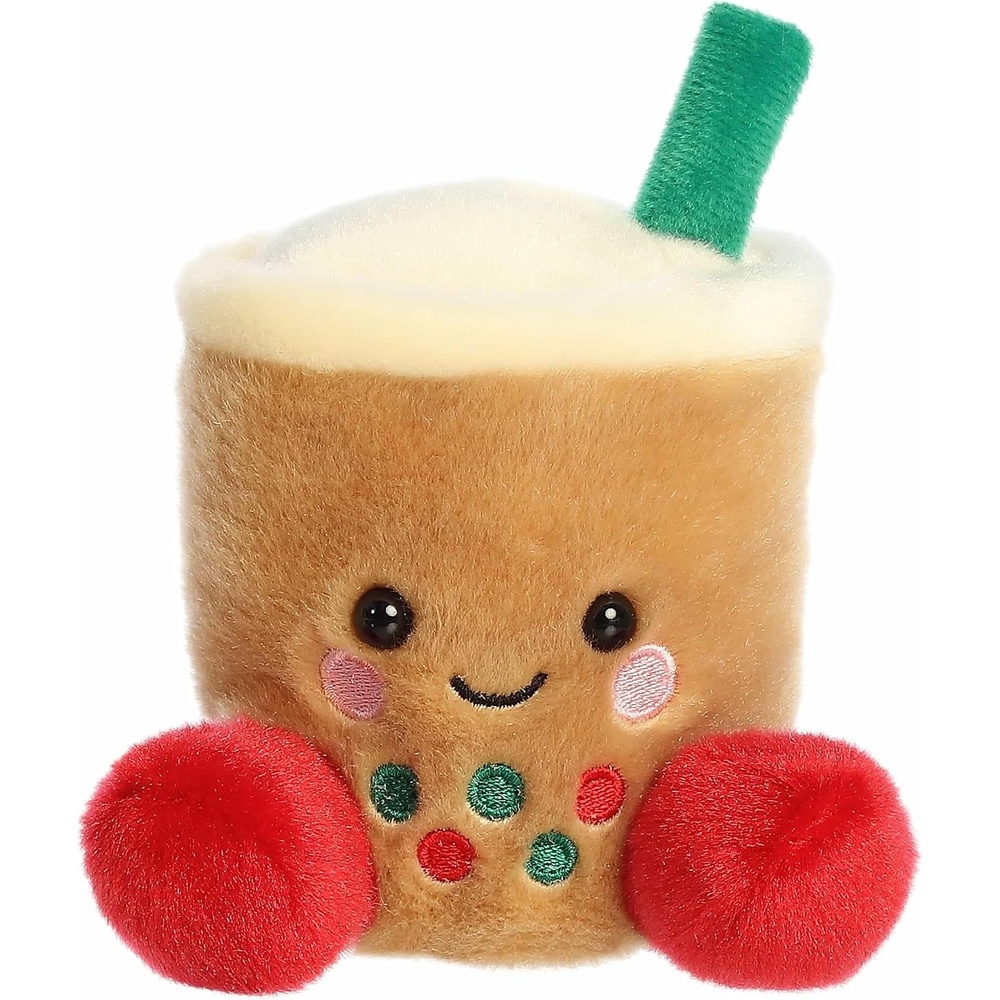 image:imageAurora Festive Palm Pals Chewy Festive Boba Stuffed Animal  Fun Collectible Plush for Kids and Adult Collectors  Perfect for Holiday Decorations or Gifts  Brown 45 Inches