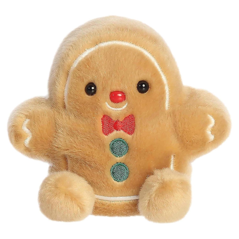 image:imageAurora Festive Palm Pals Gio Gingerbread Man Stuffed Animal  Fun Seasonal Plush For Kids and Adult Collectors  Perfect For Holiday Decorations or Gifts  Brown 5 Inches