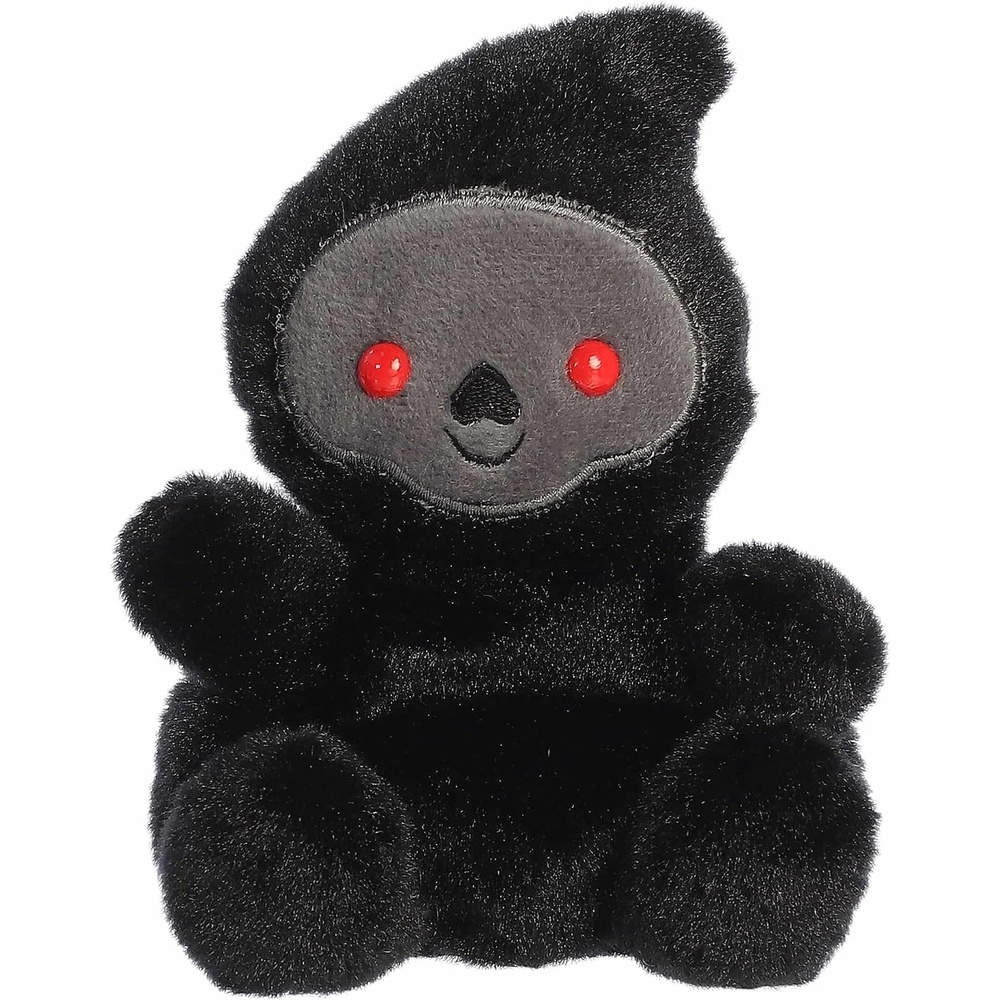 image:imageAurora Spooky Palm Pals Omen Grim Reaper Stuffed Animal  Fun Collectible Plush for Kids and Adult Collectors  Perfect for Halloween Decorations and Gifts  Black 5 Inches
