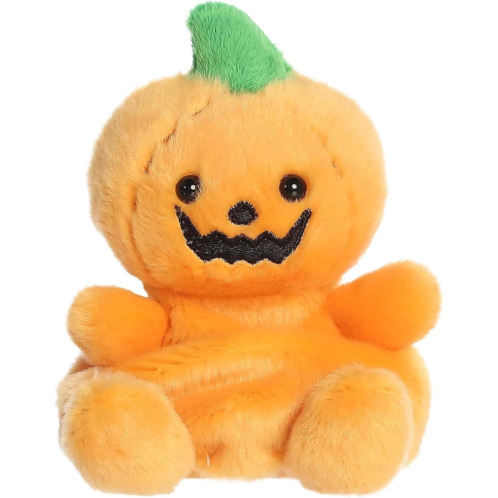 image:imageAurora Spooky Palm Pals Squashley Pumpkin Head Stuffed Animal  Fun Seasonal Plush for Kids and Adult Collectors  Perfect for Halloween Decorations and Gifts  Orange 5 Inches