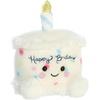 Aurora® Adorable Palm Pals™ Happy B’Day Cake Stuffed Animal – Fun Collectible Plush for Kids and Adult Collectors – Perfect for Decorating Rooms and Birthday Gifts – White 5.5 Inches