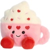Aurora Adorable Palm Pals Harper Heart Latte Stuffed Animal – Fun Seasonal Plush For Kids and Adult Collectors – Perfect for Decorating Rooms and Valentine’s Day – Pink 5.5 Inches