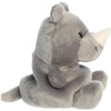 Aurora Adorable Palm Pals Jambo Rhino Stuffed Animal – Fun Collectible Plush for Kids and Adult Collectors – Perfect for Decorating Rooms and Birthday Gifts – Gray 5 Inches