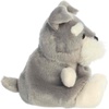 Aurora Adorable Palm Pals Korra Schnauzer Stuffed Animal – Fun Collectible Plush for Kids and Adult Collectors – Perfect for Decorating Rooms and Birthday Gifts – Gray 5 Inches