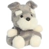 Aurora Adorable Palm Pals Korra Schnauzer Stuffed Animal – Fun Collectible Plush for Kids and Adult Collectors – Perfect for Decorating Rooms and Birthday Gifts – Gray 5 Inches