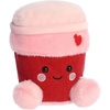 Aurora Adorable Palm Pals Parker Heart Coffee Stuffed Animal – Fun Seasonal Plush for Kids and Adult Collectors – Perfect for Decorating Rooms and Valentine’s Day – Pink 5 Inches