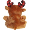 Aurora Festive Palm Pals Clove Plaid Moose Stuffed Animal – Fun Seasonal Plush for Kids and Adult Collectors – Perfect for Holiday Decorations or Gifts – Brown 4 Inches