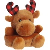 Aurora Festive Palm Pals Clove Plaid Moose Stuffed Animal – Fun Seasonal Plush for Kids and Adult Collectors – Perfect for Holiday Decorations or Gifts – Brown 4 Inches