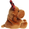 Aurora Festive Palm Pals Clove Plaid Moose Stuffed Animal – Fun Seasonal Plush for Kids and Adult Collectors – Perfect for Holiday Decorations or Gifts – Brown 4 Inches