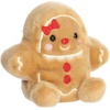 Aurora Festive Palm Pals Gia Gingerbread Girl Stuffed Animal – Fun Seasonal Plush for Kids and Adult Collectors – Perfect for Holiday Decorations or Gifts – Brown 5 Inches