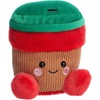 Aurora® Festive Palm Pals™ Jo Peppermint Mocha™ Stuffed Animal – Fun Collectible Plush for Kids and Adult Collectors – Perfect for Holiday Decorations or Gifts – Red 4.5 Inches