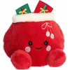 Aurora® Festive Palm Pals™ Velvet Santa Bag™ Stuffed Animal – Fun Collectible Plush for Kids and Adult Collectors – Perfect for Holiday Decorations or Gifts – Red 5 Inches