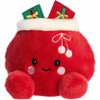 Aurora® Festive Palm Pals™ Velvet Santa Bag™ Stuffed Animal – Fun Collectible Plush for Kids and Adult Collectors – Perfect for Holiday Decorations or Gifts – Red 5 Inches