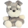 Aurora Adorable Palm Pals Korra Schnauzer Stuffed Animal – Fun Collectible Plush for Kids and Adult Collectors – Perfect for Decorating Rooms and Birthday Gifts – Gray 5 Inches