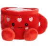 Aurora Adorable Palm Pals Lotti Love Latte Stuffed Animal – Fun Seasonal Plush for Kids and Adult Collectors – Perfect for Decorating Rooms and Valentine’s Day – Red 5 Inches