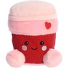 Aurora Adorable Palm Pals Parker Heart Coffee Stuffed Animal – Fun Seasonal Plush for Kids and Adult Collectors – Perfect for Decorating Rooms and Valentine’s Day – Pink 5 Inches