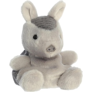 Aurora® Adorable Palm Pals™ Antonia Armadillo™ Stuffed Animal – Fun Collectible Plush for Kids and Adult Collectors – Perfect for Decorating Rooms and Birthday Gifts – Gray 4.5 Inches