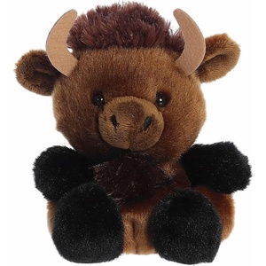 Aurora® Adorable Palm Pals™ Billy Bison™ Stuffed Animal – Fun Collectible Plush for Kids and Adult Collectors – Perfect for Decorating Rooms and Birthday Gifts – Brown 4 Inches