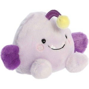 Aurora® Adorable Palm Pals™ Blinky Angler Fish™ Stuffed Animal – Fun Collectible Plush for Kids and Adult Collectors – Perfect for Decorating Rooms and Birthday Gifts – Purple 6.5 Inches