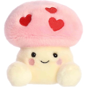 Aurora Adorable Palm Pals Brooklyn Mushroom Stuffed Animal – Fun Seasonal Plush for Kids and Adult Collectors – Perfect for Decorating Rooms and Valentine’s Day – Pink 5 Inches