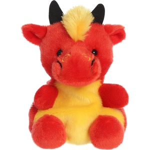 Aurora Adorable Palm Pals Bruce Chinese Dragon Stuffed Animal – Fun Collectible Plush for Kids and Adult Collectors – Perfect for Decorating Rooms and Birthday Gifts – Red 5 Inches