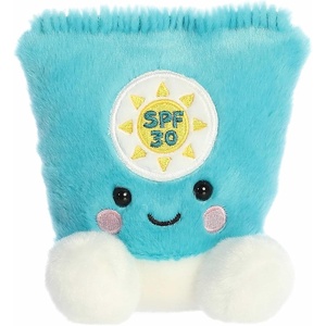 Aurora® Adorable Palm Pals™ Clara Sunscreen™ Stuffed Animal – Fun Collectible Plush for Kids and Adult Collectors – Perfect for Decorating Rooms and Birthday Gifts – Blue 5 Inches