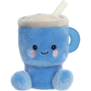 Aurora® Adorable Palm Pals™ Cliff Travel Cup™ Stuffed Animal – Fun Collectible Plush for Kids and Adult Collectors – Perfect for Decorating Rooms and Birthday Gifts – Blue 4.5 Inches