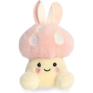 Aurora Adorable Palm Pals Diana Bunny Mushroom Stuffed Animal – Fun Collectible Plush For Kids and Adult Collectors – Seasonal Plush For Easter Holiday – Pink 5 Inches