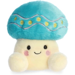 Aurora Adorable Palm Pals Dipper Easter Mushroom Stuffed Animal – Fun Collectible Plush For Kids and Adult Collectors – Seasonal Plush For Easter Holiday – Blue 5 Inches