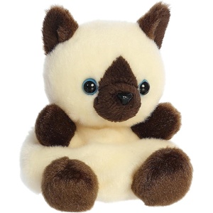 Aurora® Adorable Palm Pals™ Dusty Siamese Kitty™ Stuffed Animal – Fun Collectible Plush for Kids and Adult Collectors – Perfect for Decorating Rooms and Birthday Gifts – Brown 5 Inches
