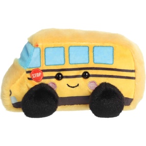 Aurora Adorable Palm Pals Friendly School Bus Stuffed Animal – Fun Collectible Plush for Kids and Adult Collectors – Perfect for Decorating Rooms and Birthday Gifts – Yellow 5.5 Inches