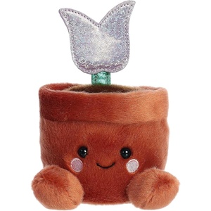Aurora® Adorable Palm Pals™ Holland Potted Tulip Stuffed Animal – Fun Collectible Plush for Kids and Adult Collectors – Perfect for Decorating Rooms and Birthday Gifts – Brown 5 Inches