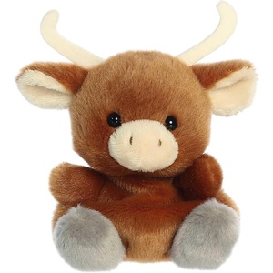 Aurora® Adorable Palm Pals™ Landon Longhorn™ Stuffed Animal – Fun Collectible Plush for Kids and Adult Collectors – Perfect for Decorating Rooms and Birthday Gifts – Brown 5 Inches
