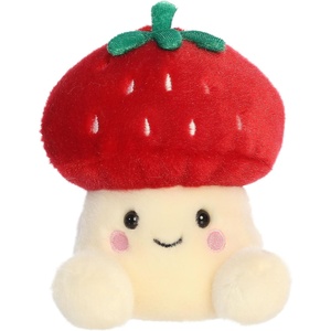 Aurora Adorable Palm Pals Lucy Strawberry Mushroom Stuffed Animal – Fun Collectible Plush for Kids and Adult Collectors – Perfect for Decorating Rooms and Birthday Gifts – Red 5.5 Inches