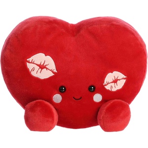 Aurora Adorable Palm Pals Party Sized Kimi Kisses Heart Stuffed Animal – Fun Seasonal Plush For Kids and Adult Collectors – Perfect for Decorating Rooms and Valentine’s Day – Red 12 Inches
