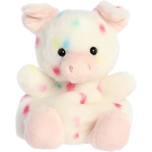 Aurora® Adorable Palm Pals™ Patsy Funfetti Pig™ Stuffed Animal – Fun Collectible Plush for Kids and Adult Collectors – Perfect for Decorating Rooms and Birthday Gifts – White 5 Inches