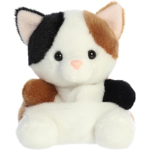 Aurora® Adorable Palm Pals™ Peebs Calico Cat™ Stuffed Animal – Fun Collectible Plush for Kids and Adult Collectors – Perfect for Decorating Rooms and Birthday Gifts – White 5 Inches