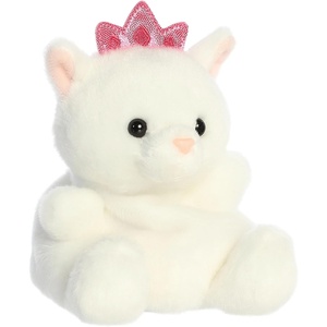 Aurora® Adorable Palm Pals™ Priscilla Princess Kitty™ Stuffed Animal – Fun Collectible Plush for Kids and Adult Collectors – Perfect for Decorating Rooms and Birthday Gifts – White 5 Inches