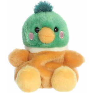 Aurora® Adorable Palm Pals™ Puddles Mallard Duck™ Stuffed Animal – Fun Collectible Plush for Kids and Adult Collectors – Perfect for Decorating Rooms and Birthday Gifts – Multicolor 5 Inches