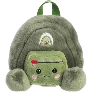 Aurora Adorable Palm Pals Rainier Backpack Stuffed Animal – Fun Collectible Plush for Kids and Adult Collectors – Perfect for Decorating Rooms and Birthday Gifts – Green 4 Inches