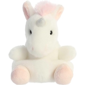 Aurora® Adorable Palm Pals™ Sassy Unicorn™ Stuffed Animal – Fun Collectible Plush for Kids and Adult Collectors – Perfect for Decorating Rooms and Birthday Gifts – White 4.5 Inches