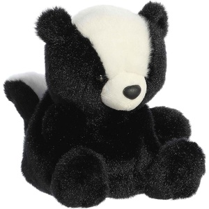 Aurora® Adorable Palm Pals™ Scout Skunk™ Stuffed Animal – Fun Collectible Plush for Kids and Adult Collectors – Perfect for Decorating Rooms and Birthday Gifts – Black 5 Inches
