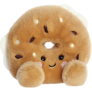 Aurora® Adorable Palm Pals™ Tony Everything Bagel™ Stuffed Animal – Fun Collectible Plush for Kids and Adult Collectors – Perfect for Decorating Rooms and Birthday Gifts – Brown 4.5 Inches