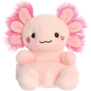 Aurora Adorable Palm Pals Xena Love Axolotl Stuffed Animal – Fun Seasonal Plush for Kids and Adult Collectors – Perfect for Decorating Rooms and Valentine’s Day – Pink 5 Inches
