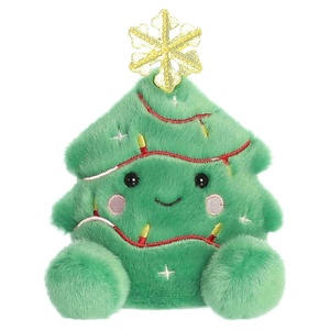Aurora Festive Palm Pals Balsam Christmas Tree Stuffed Animal – Fun Seasonal Plush For Kids and Adult Collectors – Perfect For Holiday Decorations or Gifts – Green 4 Inches